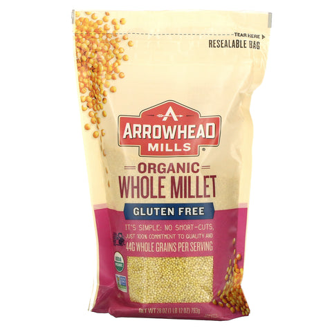 Arrowhead Mills, Organic Whole Millet, Gluten Free, 28 oz (793 g)