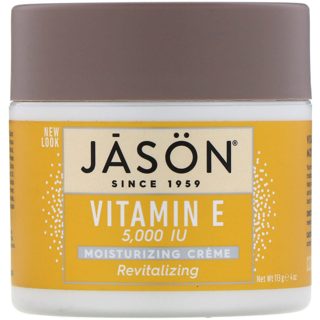 Jason Natural, Revitalizing Vitamin E Moisturizing Creme, 5,000 IU, 4 oz (113 g)