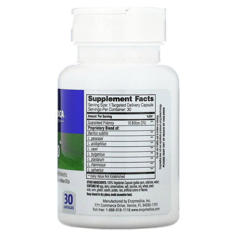 Enzymedica, Pro Bio, probiótico de potencia garantizada, 30 cápsulas