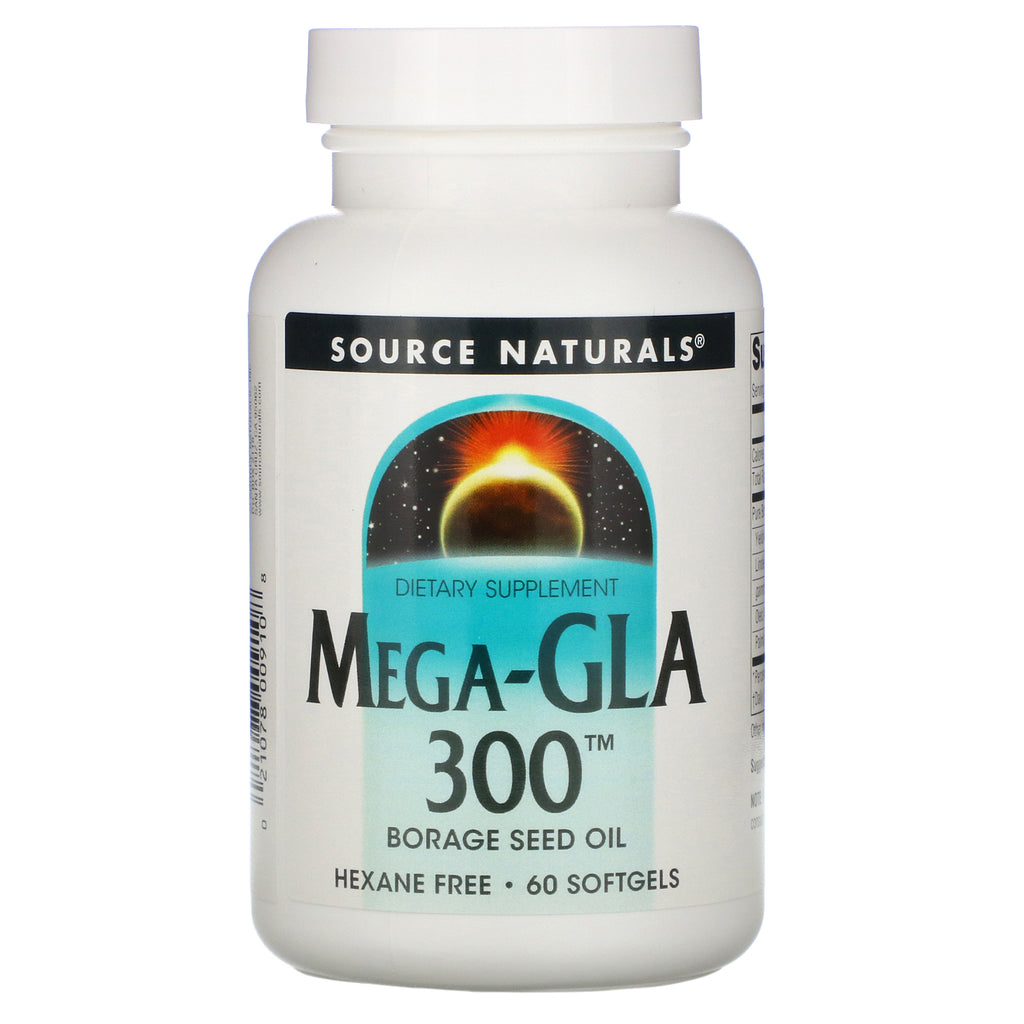 Source Naturals, Mega-GLA 300, 60 Softgels