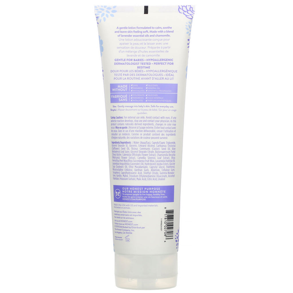 The Honest Company, Truly Calming Face + Body Lotion, Lavendel, 8,5 fl oz (250 ml)