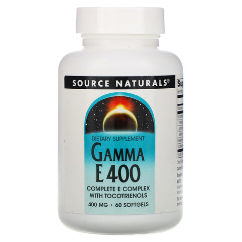Source Naturals, Gamma E 400 Complex with Tocotrienols, 400 mg, 60 Softgels