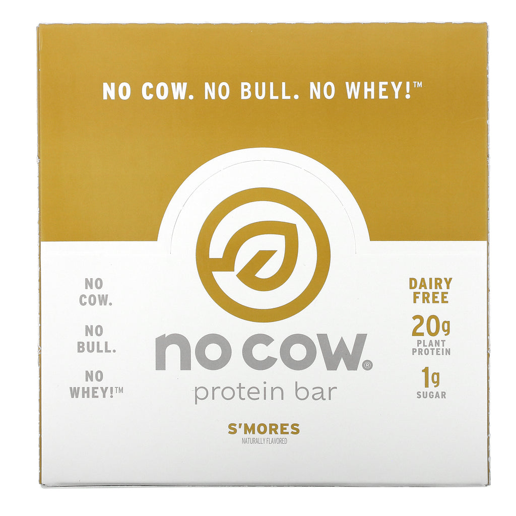 No Cow, Protein Bar, S'mores, 2,12 oz (60 g)
