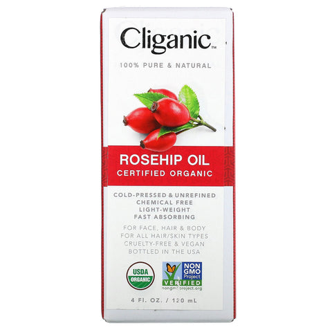 Cliganic, Aceite de rosa mosqueta, 4 fl oz (120 ml)