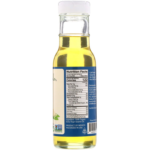 Kevala, Aceite de sésamo virgen extra, 8 fl oz (236 ml)