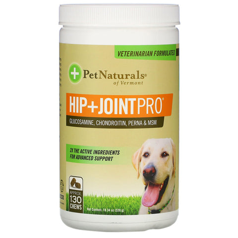 Pet Naturals of Vermont, Hip + Joint Pro, For Dogs, 130 Chews, 18.34 oz (520 g)