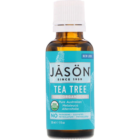Jason Natural, 100% Organic Oil, Tea Tree, 1 fl oz (30 ml)