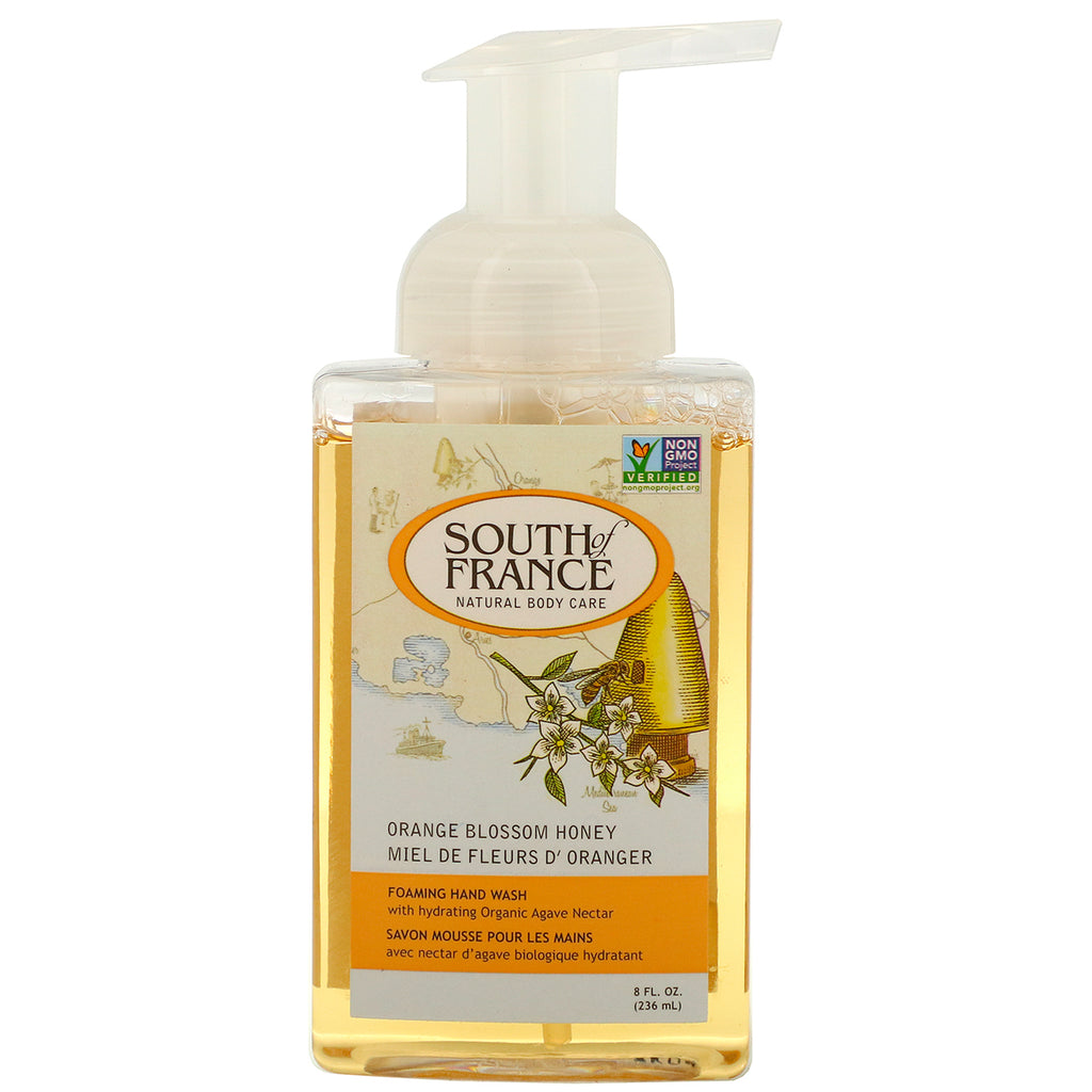 South of France, Foaming Hand Wash, Orange Blossom Honey, 8 fl oz (236 ml)