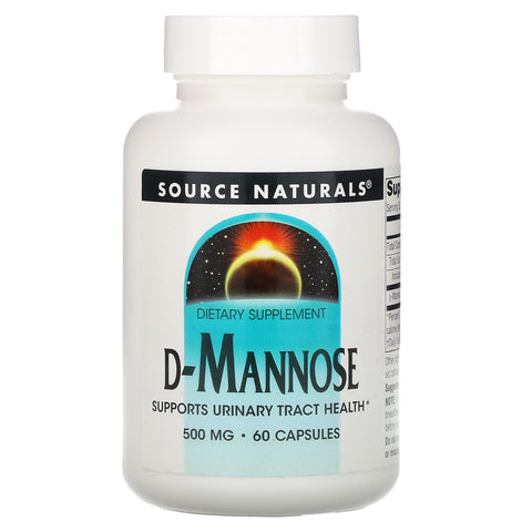 Source Naturals, D-Mannose, 500 mg, 60 Capsules