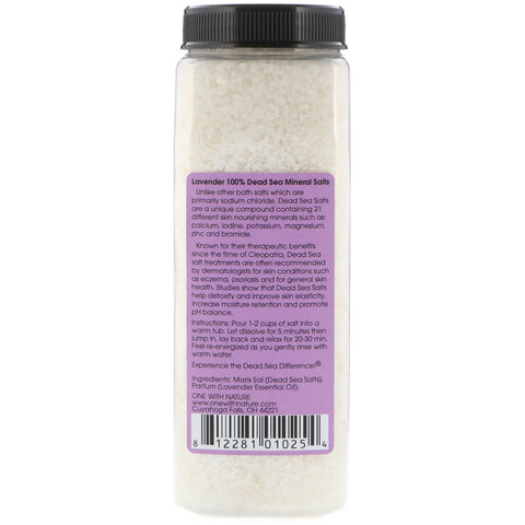 One with Nature, Dead Sea Mineral Salts, Relaxing, Lavender, 2 lbs (907 g)