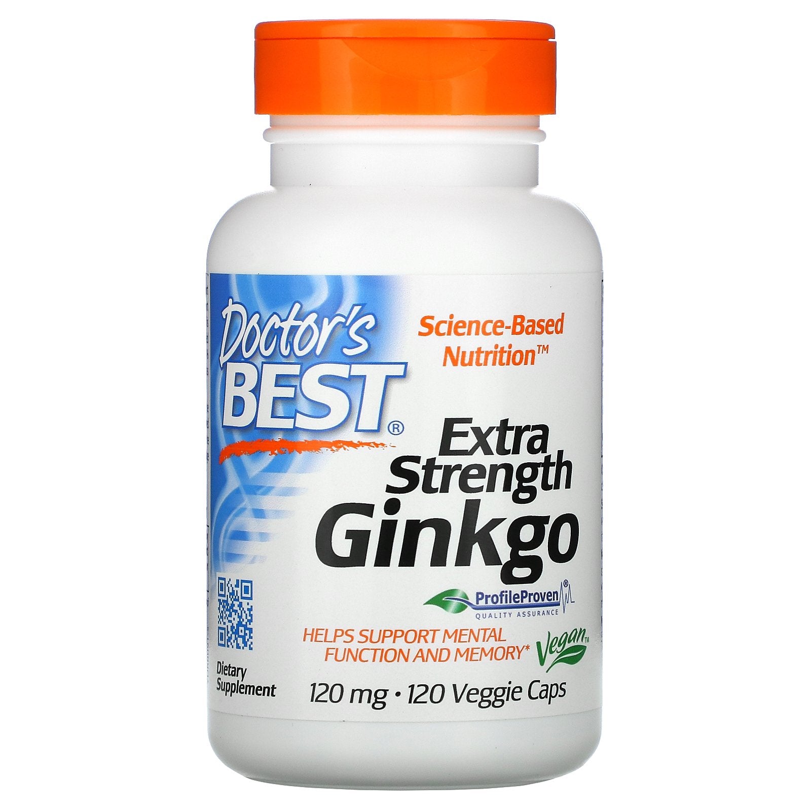 Doctor's Best, Extra Strength Ginkgo, 120 mg, 120 Veggie Caps