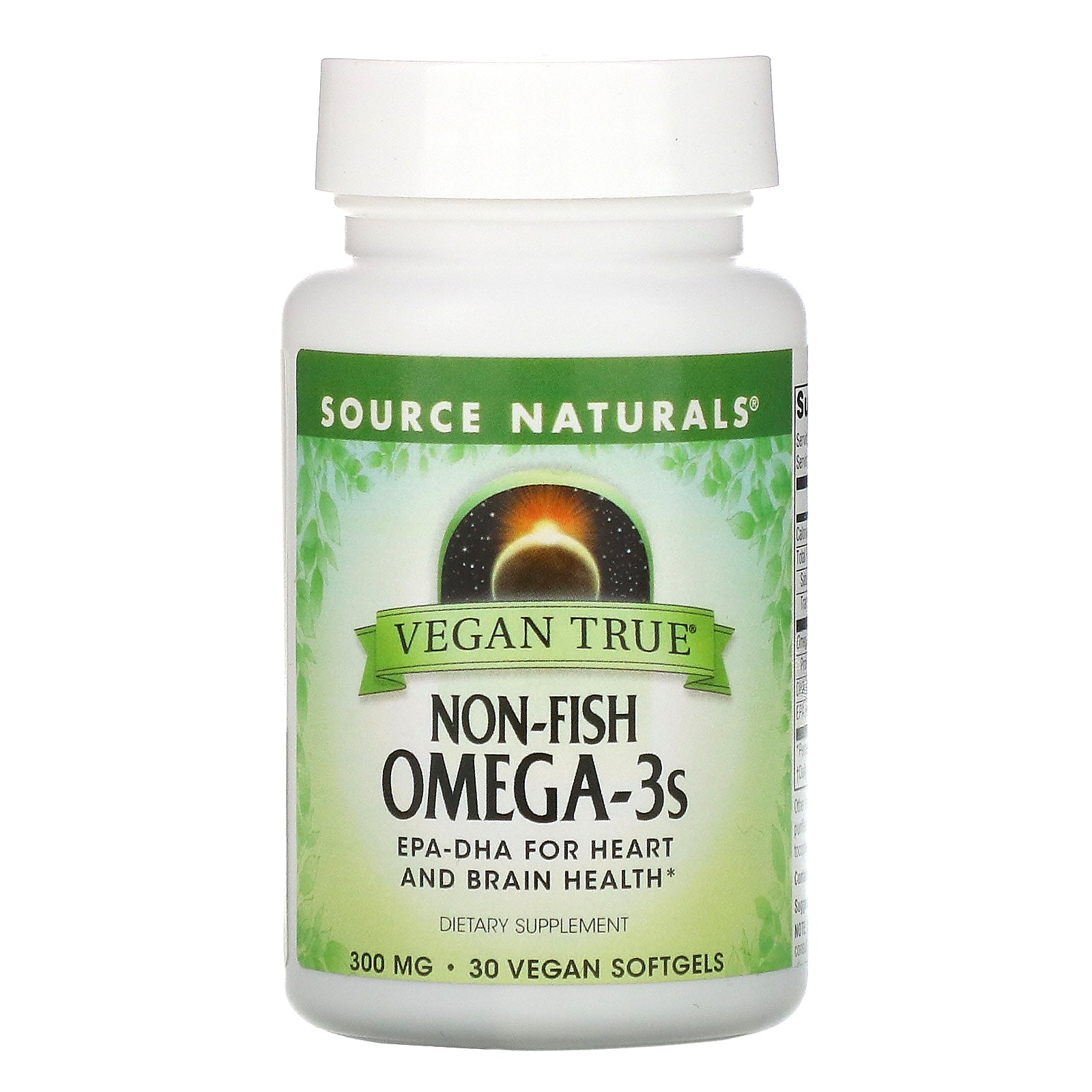 Source Naturals, Vegan True, Non-Fish Omega-3s, 300 mg, 30 Vegan Softgels
