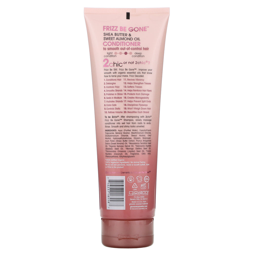 Giovanni, 2chic, Frizz Be Gone Conditioner, Shea Butter + Sweet Almond Oil, 8.5 fl oz (250 ml)
