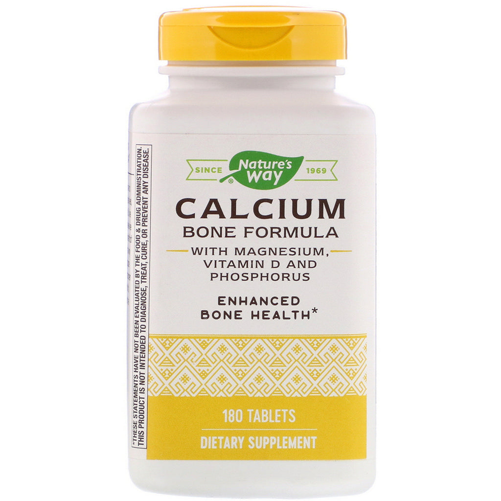 Nature's Way, Calcium Bone Formula with Magnesium, Vitamin D and Phosphorus, 180 Tablets