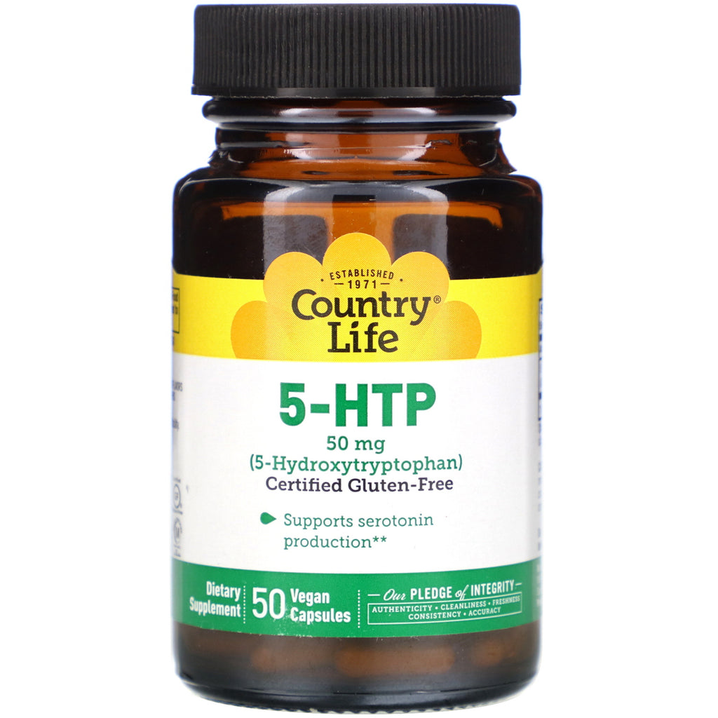 Country Life, 5-HTP, 50 mg, 50 Vegan Capsules