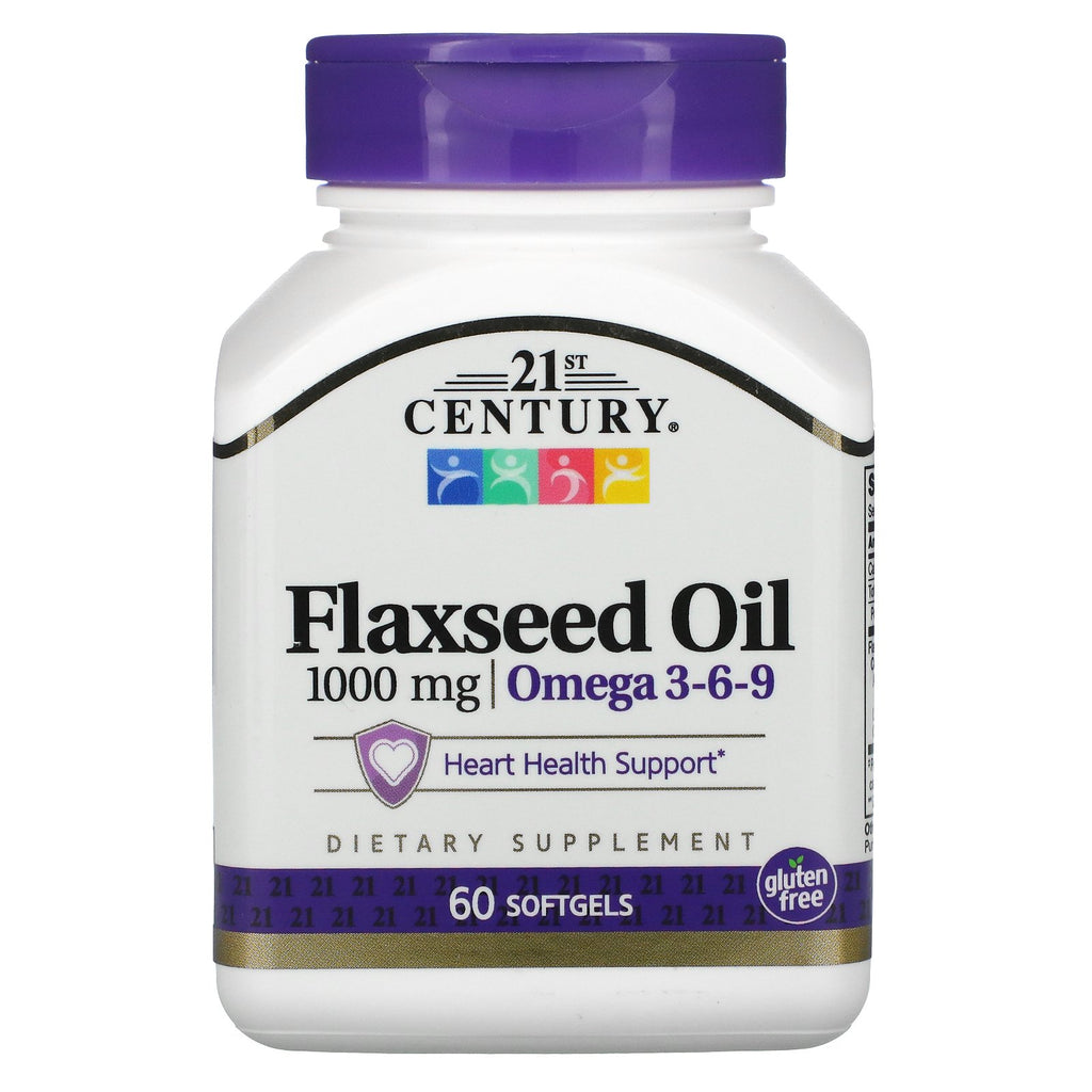 21st Century, Flaxseed Oil, 1,000 mg, 60 Softgels