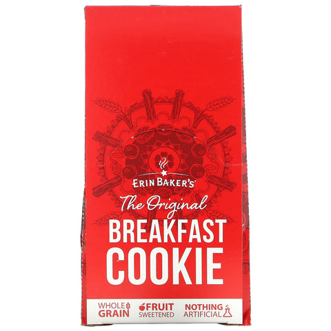 Erin Baker's, The Original Breakfast Cookie, mantequilla de maní, 12 galletas, 3 oz (85 g) cada una