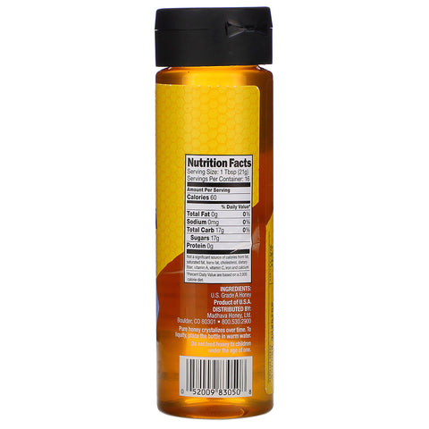 Madhava naturlige sødemidler, Ambrosia honning, Golden Sunrise, 12 oz (340 g)