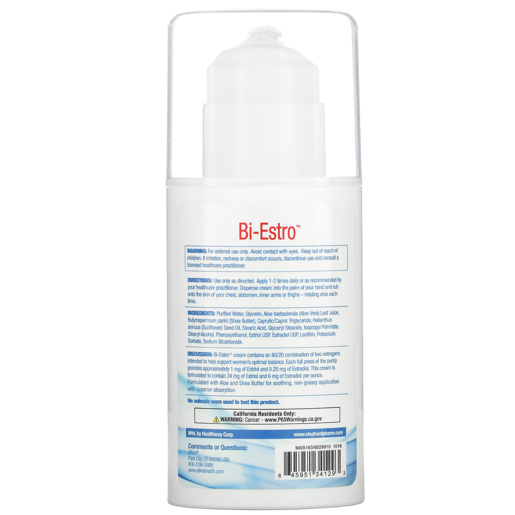 AllVia, Clinical Strength Bi-Estro, Estriol &amp; Estradiol Cream, 4 oz (113 g)