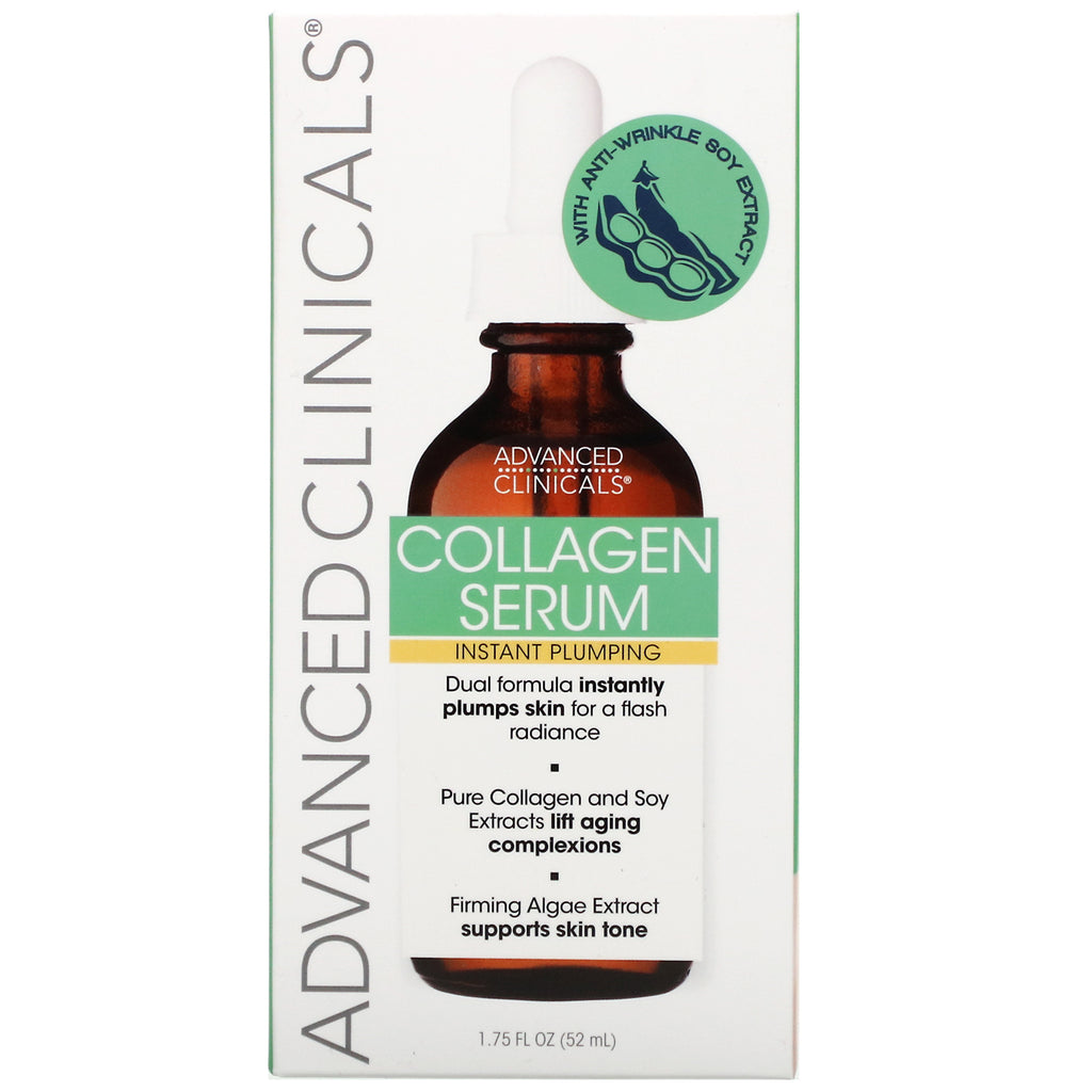 Advanced Clinicals, Collagen, Instant Plumping Serum, 1,75 fl oz (52 ml)