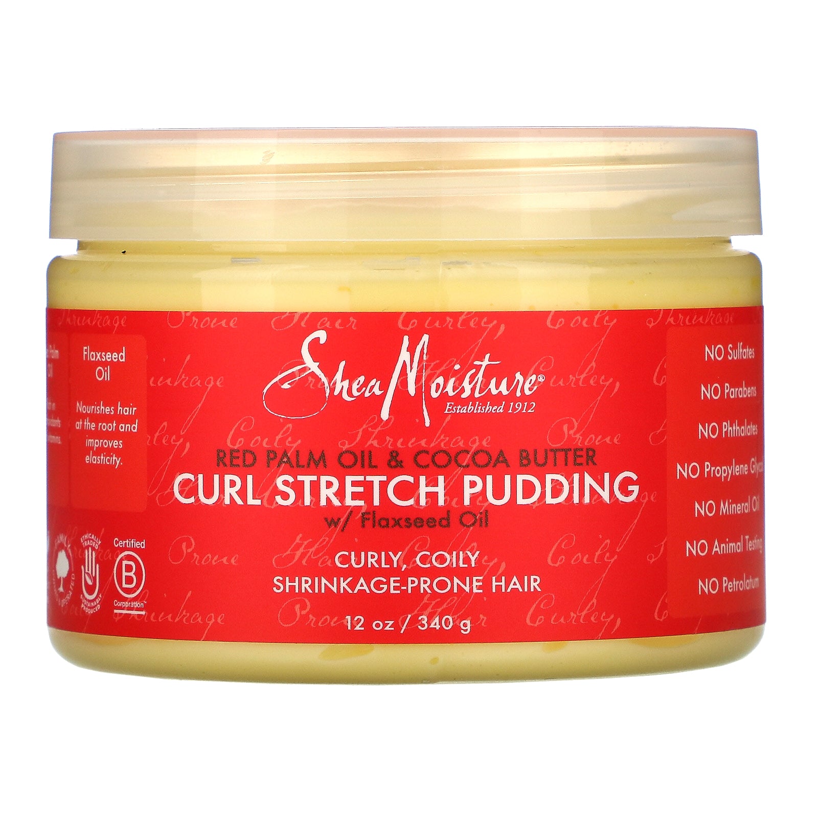 SheaMoisture, Curl Stretch Pudding, Red Palm Oil & Cocoa Butter, 12 oz (340 g)