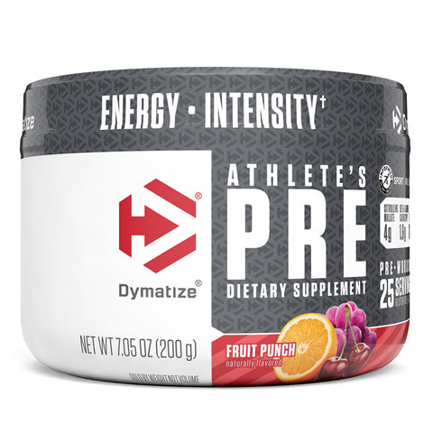 Dymatize Nutrition, Athlete's Pre, Pre-Workout, Fruit Punch, 7.05 oz (200 g)