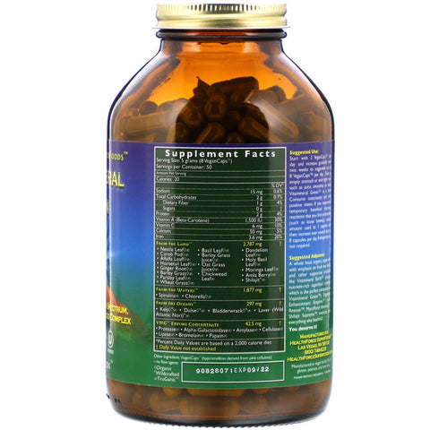 HealthForce Superfoods, Vitamineral Green, versión 5.5, 400 cápsulas veganas