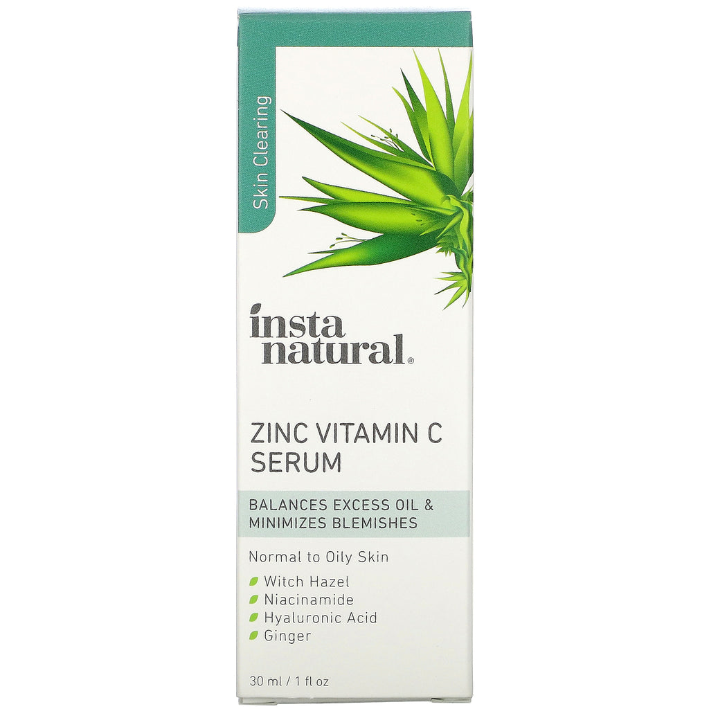 InstaNatural, Suero de zinc y vitamina C, 1 fl oz (30 ml)
