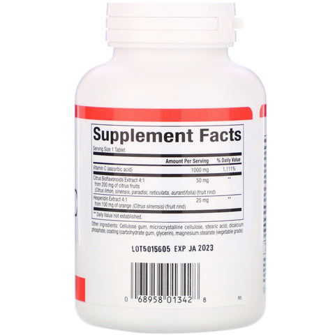 Naturlige faktorer, C-vitamin, Tidsfrigivelse, 1.000 mg, 180 tabletter