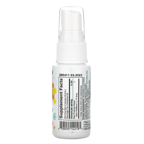 Beekeeper's Naturals, Spray para la garganta de propóleo para niños, 30 ml (1,06 oz. líq.)