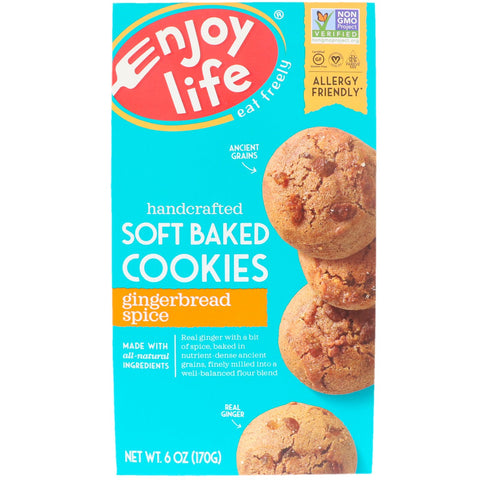 Enjoy Life Foods, Soft Baked Cookies, Gingerbread Spice, 6 oz (170 g)