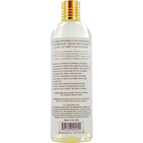 NaturOli, Extreme Soap Nut Shampoo, Normalt til Tørt Hår, 16 oz (474 ​​ml)