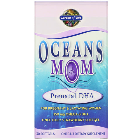 Garden of Life, Oceans Mom, Prenatal DHA, Strawberry, 30 Softgels