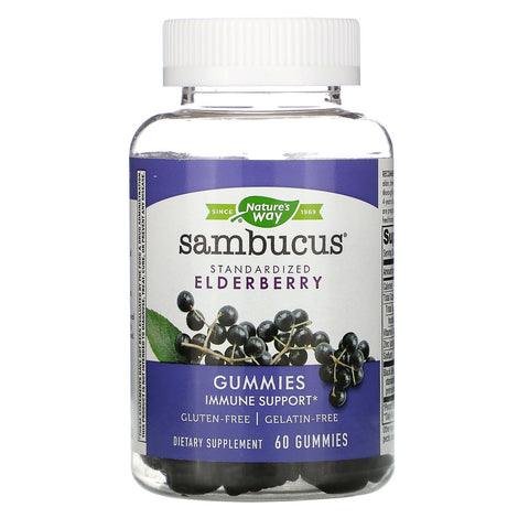 Nature's Way, Sambucus Gummies, Standardized Elderberry, 60 Gummies