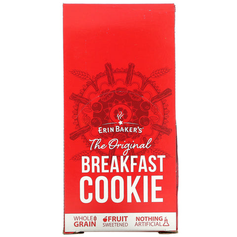 Erin Baker's, The Original Breakfast Cookie, Havregrynsrosin, 12 småkager, 3 oz (85 g) hver