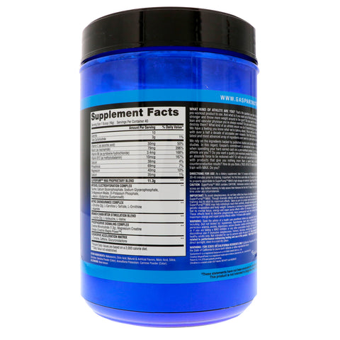 Gaspari Nutrition, SuperPump Max, frambuesa azul, 640 g (1,41 lbs)