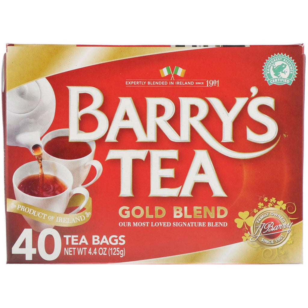 Barry's Tea, Gold Blend, 40 Tea Bags, 4.4 oz (125 g)