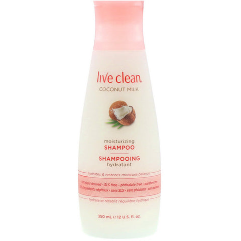 Live Clean, Moisturizing Shampoo, Coconut Milk, 12 fl oz (350 ml)