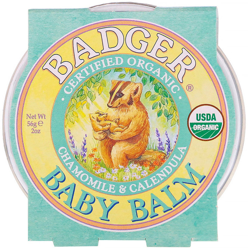 Badger Company, Bálsamo para bebés, manzanilla y caléndula, 2 oz (56 g)
