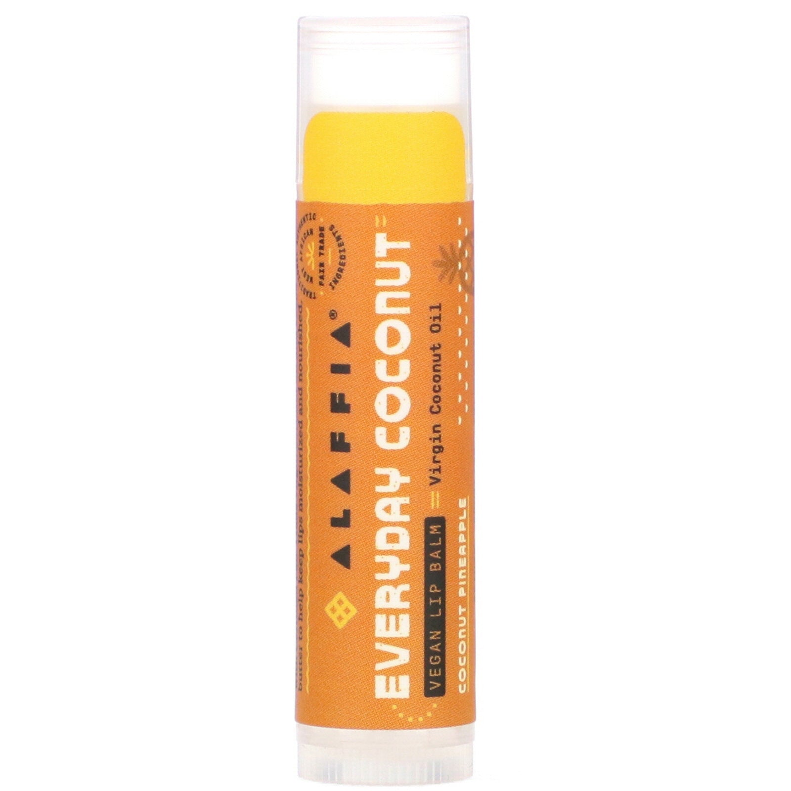 Alaffia, Everyday Coconut, Vegan Lip Balm, Coconut Pineapple, 0.15 oz (4.25 g)