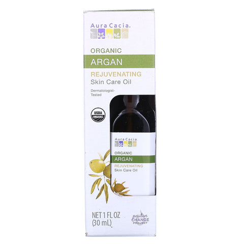 Aura Cacia, Aceite para el cuidado de la piel, rejuvenecedor, argán, 1 fl oz (30 ml)