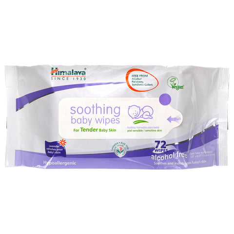Himalaya, Soothing Baby Wipes, Alcohol Free, 72 Wipes