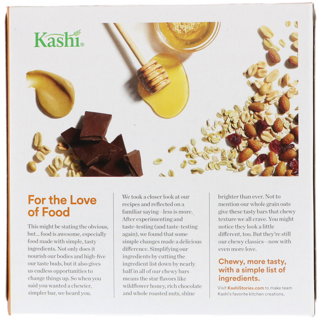 Kashi, barras de granola masticables, mantequilla de maní, 6 barras, 35 g (1,2 oz) cada una
