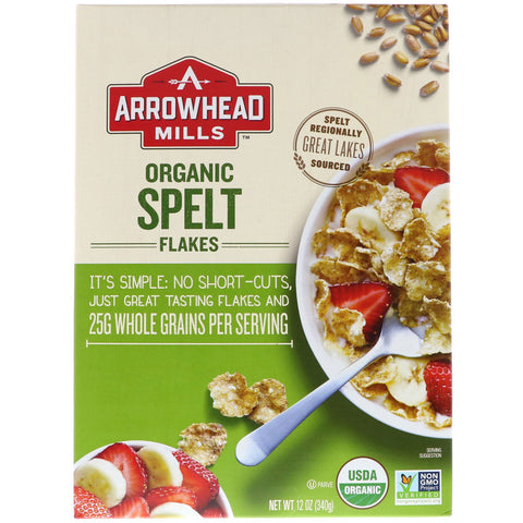 Arrowhead Mills, Organic Spelt Flakes, 12 oz (340 g)
