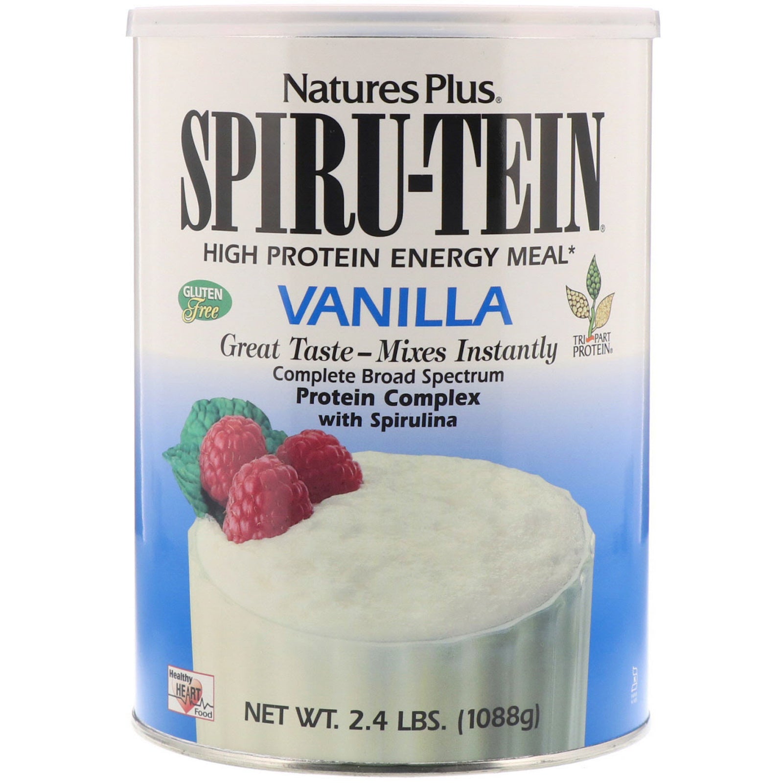 Nature's Plus, Spiru-Tein, High Protein Energy Meal, Vanilla, 2.4 lbs (1088 g)