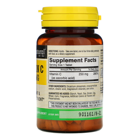Mason Natural, C-vitamin, 250 mg, 100 tabletter