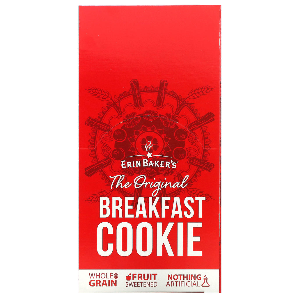 Erin Baker's, The Original Breakfast Cookie, Double Chocolate, 12 Cookies, 3 oz (85 g) hver