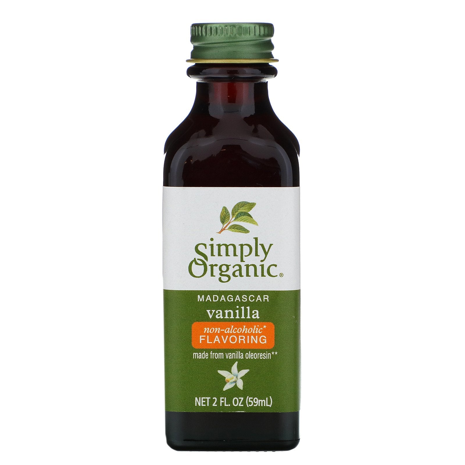 Simply Organic, Madagascar Vanilla, Non-Alcoholic Flavoring, Farm Grown , 2 fl oz (59 ml)