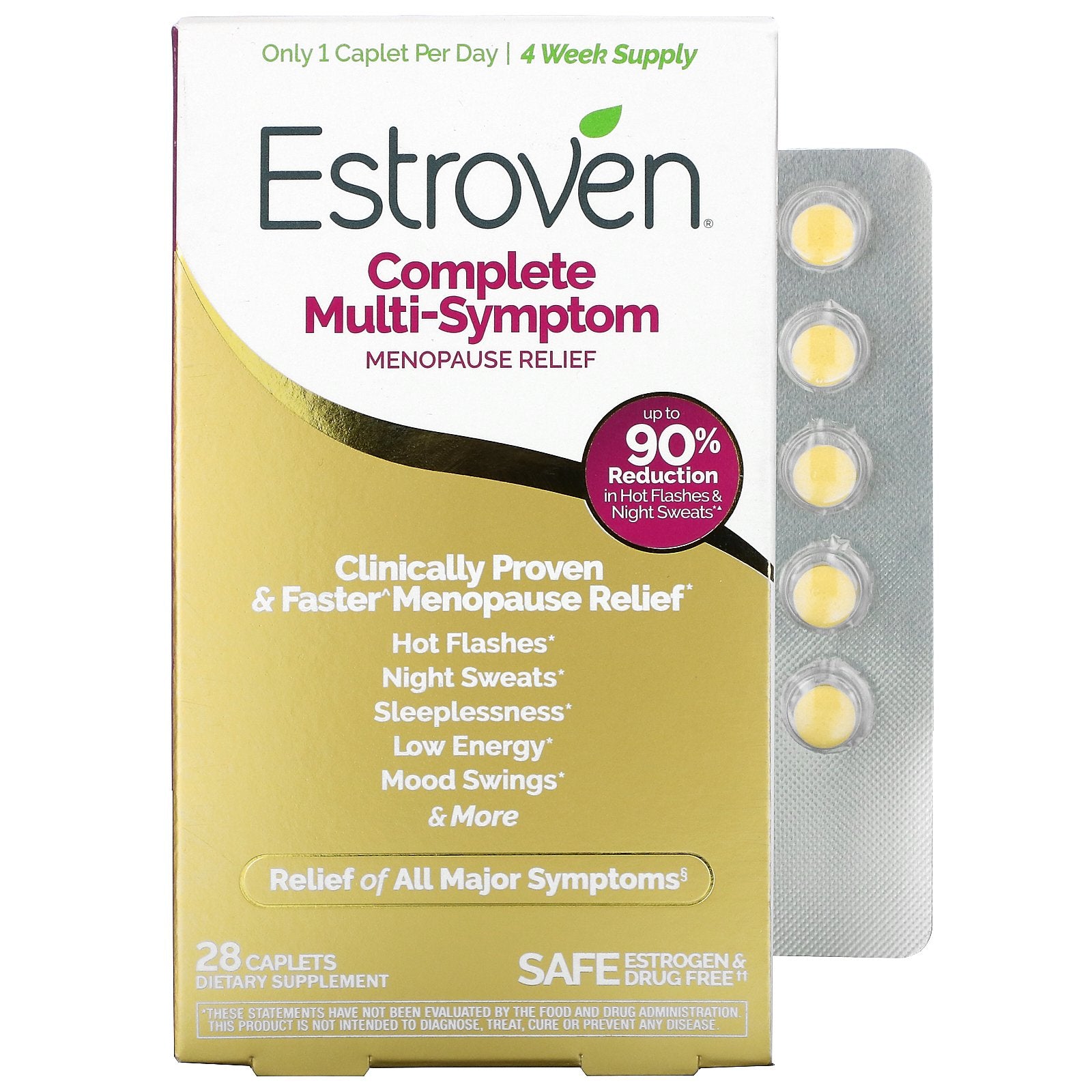 Estroven, Complete Menopause Relief, 28 Vegetarian Caplets