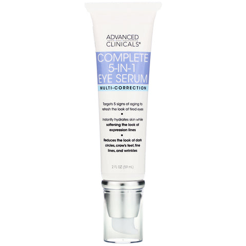 Advanced Clinicals, Complete 5-in-1 Eye Serum, Multi-Correction, 2 fl oz (59 ml)